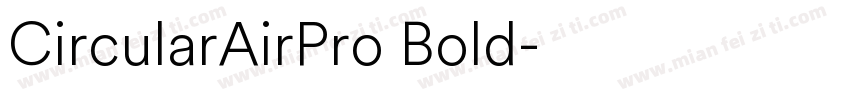 CircularAirPro Bold字体转换